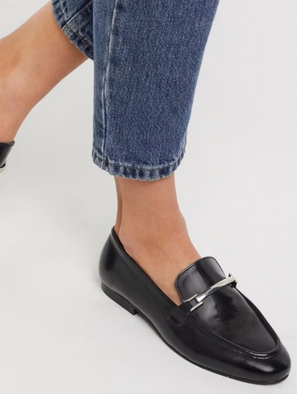 ASOS Design Mariot Leather Chain Loafers, Rare, Sz 9 US; 7 UK